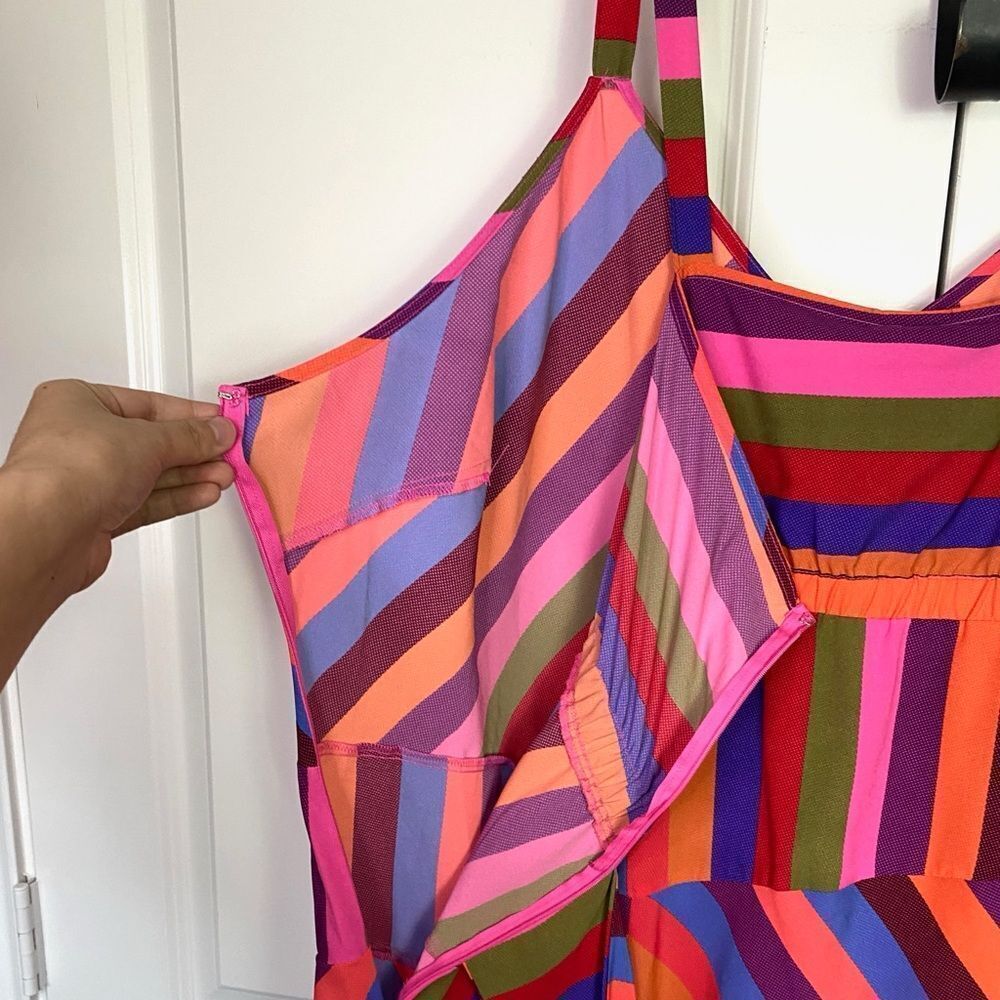 New Day dopamine Summer Dress Multi Color Striped NWT  4X - Picture 6 of 15